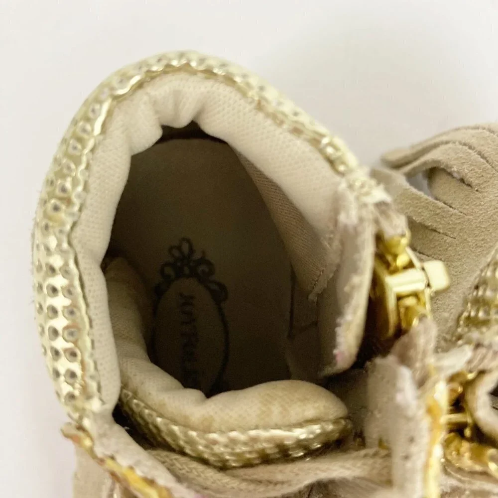 Joyfolie Toddler Felicity Fringe Sneaker Booties Sz 8